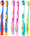 Дитячі зубні щітки Dontodent Kids (від 3 до 6 років) 2 шт. з присосками, фото 3