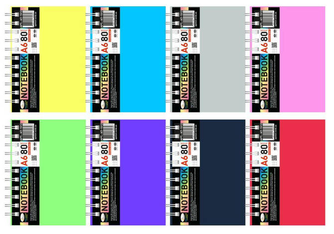 Блокнот А-6 80арк. пластик, спіраль збоку Апельсин АП-1512, фото 1