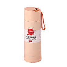 Термос Happy Life YLS80157P Raiser 450мл, з гвинтовою кришкою і ремінцем, оливковий