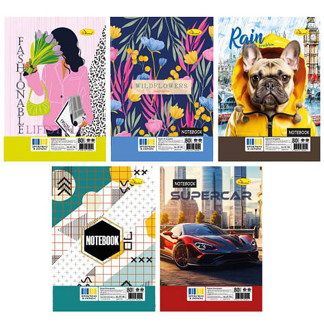 Блокнот А-5 80арк. спіраль збоку Апельсин Б-Л5-80, фото 1