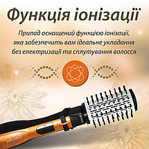 Фен-стайлер для волосся Gemei GM-4828 з трьома насадками, 1000Вт, помаранчевий, фото 5