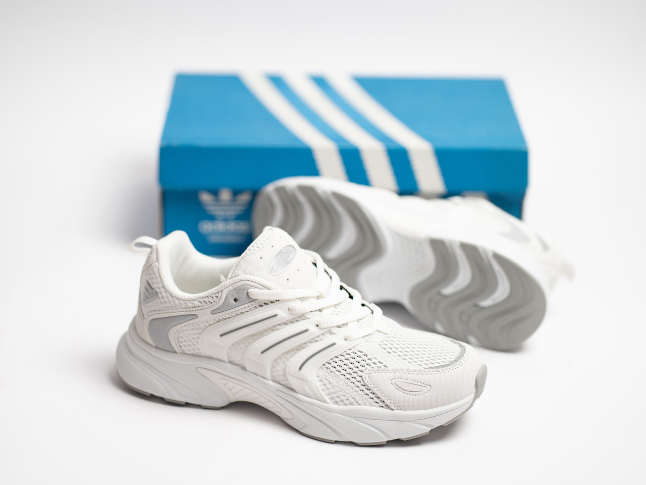 Чоловічі літні кросівки Adidas Climacool Ventania White білі дихаючі