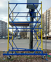 Вышка тура строительная передвижная 1.7 на 0.8 м риштовка на колесах