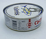 Фото Консерва ТМ VALMIS Семга у власному соку Де люкс ключ 240, фото 3