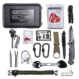 Туристичний набір для виживання 16 в 1 у пластиковому кейсі, фото 2