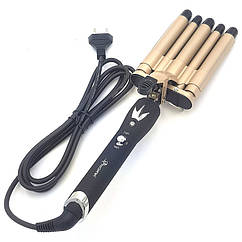 Плойка GEMEI для волосся GM-2933 керамічна 5 хвиль терморегулювання