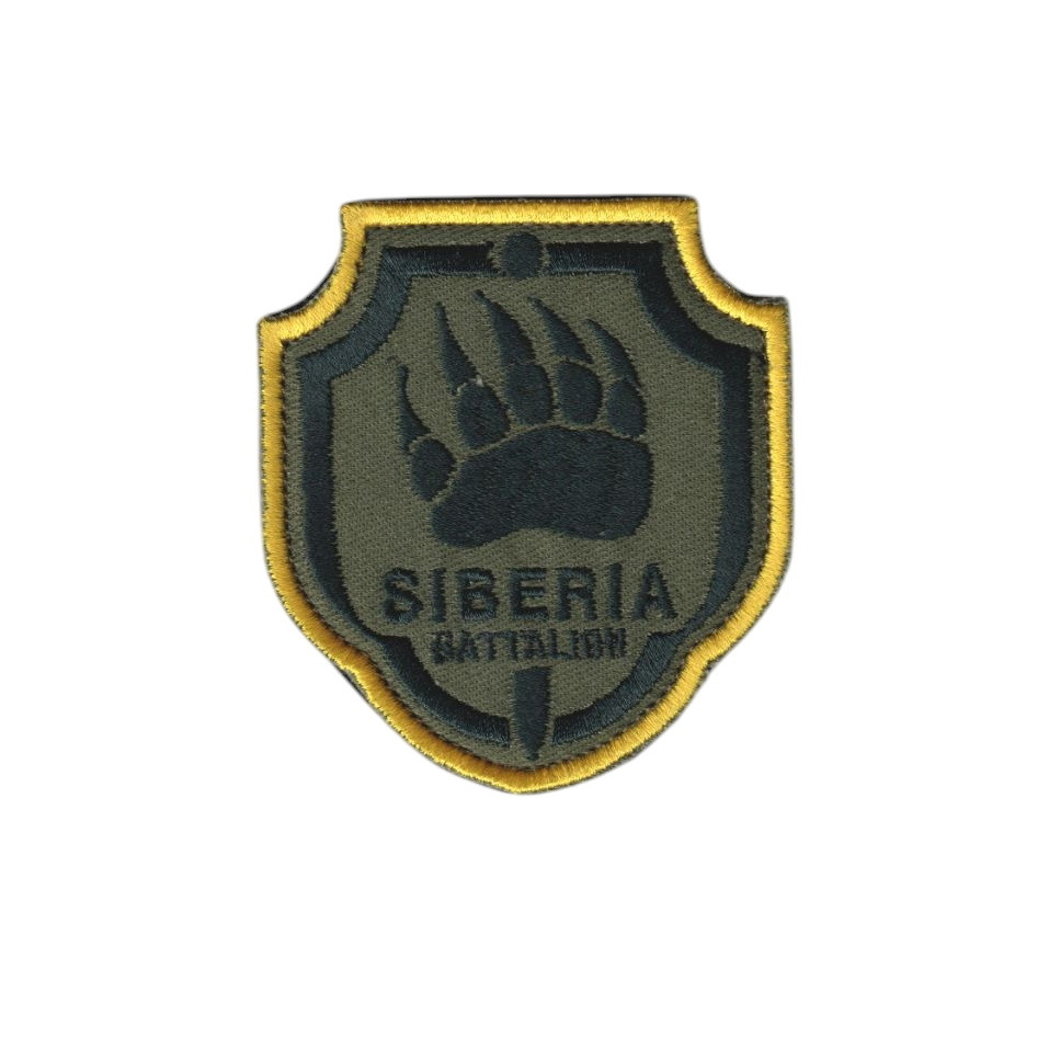 Шеврон ЗСУ, військовий / армійський,  SIBERIA BATTALION, на оливці, на липучці,  7,5см х 8 см, фото 1