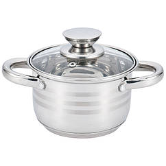 Каструля UNIQUE з кришкою 9,0л з нержавіючої сталі термостійка