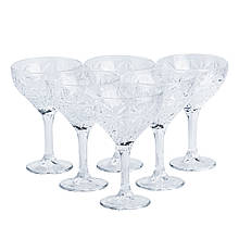 Набір креманок для мартіні 6 шт по 290 мл на високій ніжці HP519