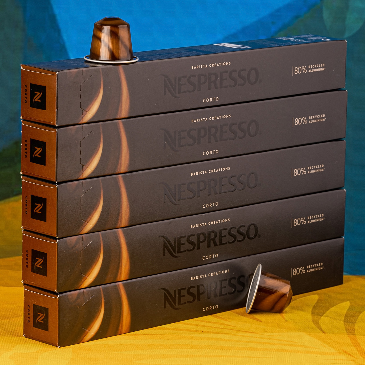 Набір 5 тубів кави в капсулах Corto Nespresso (міцна та інтенсивна), Швейцарія (50 капсул)