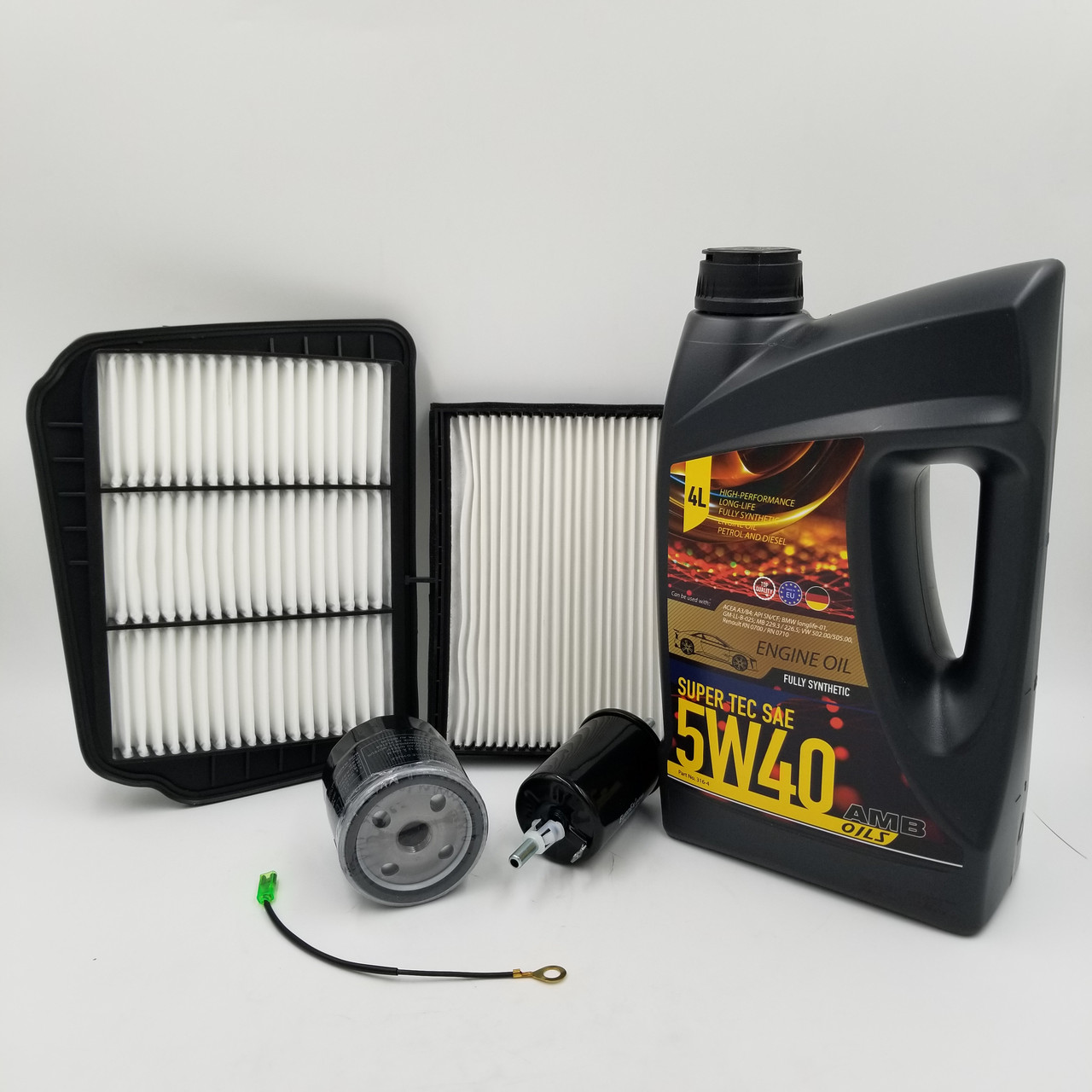 Масло AMB SuperTec 5W-40 та фільтри Лачетті (масло + фільтр повітряний, масляний, салону, паливний)
