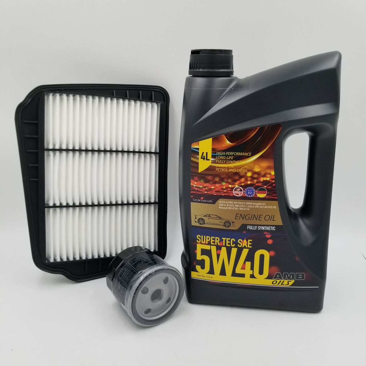 Масло AMB SuperTec 5W-40 та фільтри Лачетті (масло + фільтр повітряний+масляний)