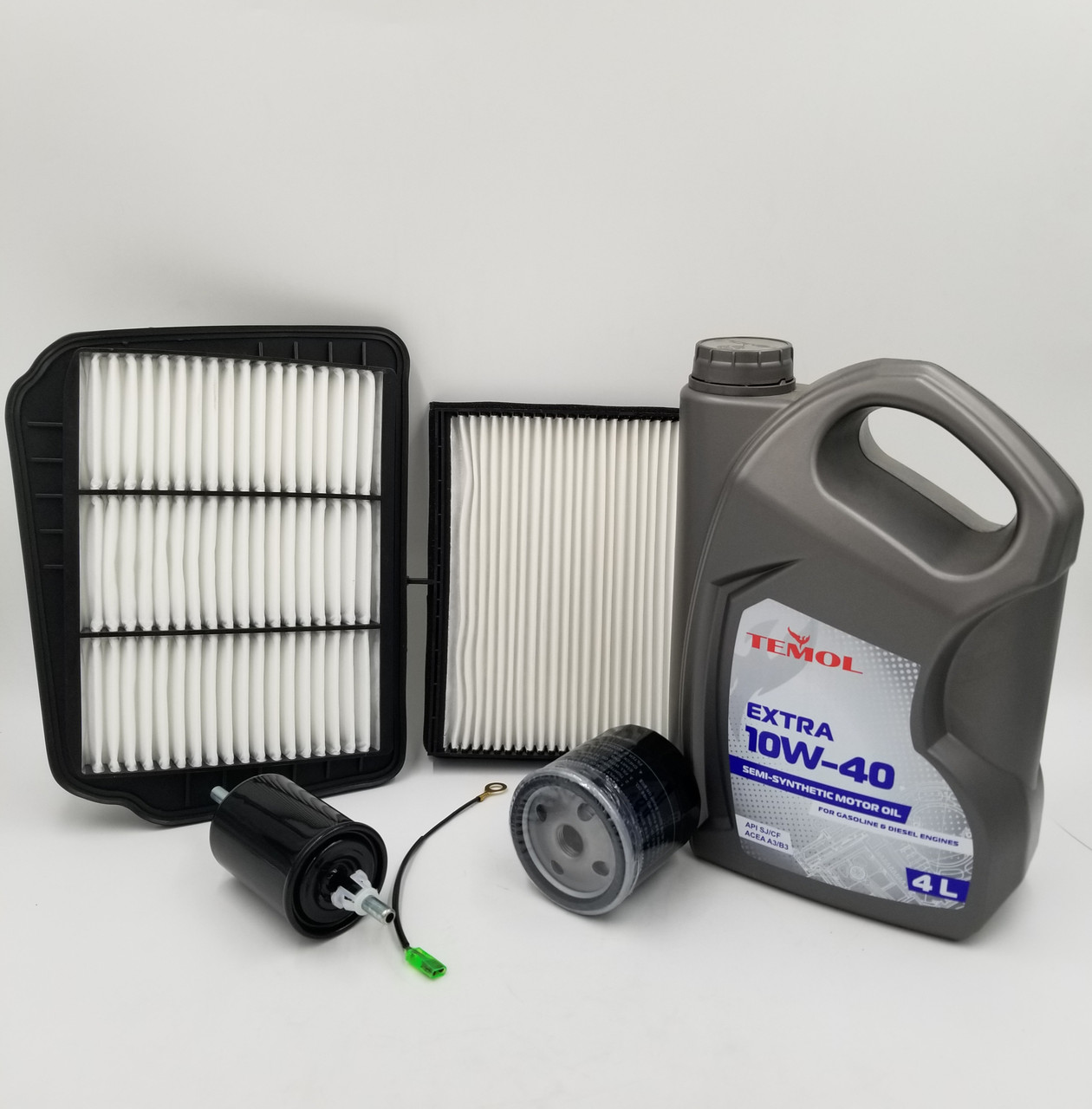 Масло TEMOL EXTRA 10W-40 та фільтри Лачетті (масло + фільтр повітряний, масляний, салону, паливний)
