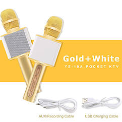 Мікрофон SU YOSD YS 10A Магічне Караоке Золоте безпровідний 4 Вт + Саб 3 години