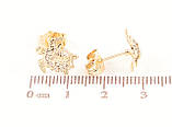 Сережки Xuping Позолота 18K пусети «Черепахи», фото 3