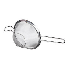 Друшляк-сито з ручкою 18 см дрібнокомірчаста сітка з нержавіючої сталі