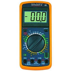 Цифровий мультиметр DT9207A вимірювач напруги струму температури 200 мВ-1000 В 20 мА-20 А