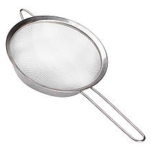 Сито дуршлак з ручкою 20 см дрібної сітці з нержавіючої сталі