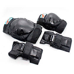 Комплект захисту для роликів підлітковий 12+ (наколінники, налокітники, рукавиці) / Дитячий захист