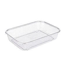 Сито-кошик для миття овочів та фруктів 24х15х5 см друшляк з нержавіючої сталі