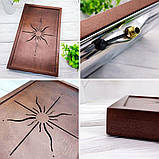 Велика містка дерев'яна чабань «Сонце сходу» - Ясень - світле дерево (54 × 31,5 см), фото 2