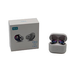 Навушники TWS HBQ SE6 безпровідні з Bluetooth до 5 годин біло-фіолетові