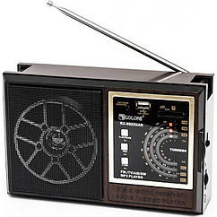 Радіоприймач GOLON RX-9922UAR для дому та дачі FM ТВ УКВ MP3 WMA з телескопічною антеною 80 см
