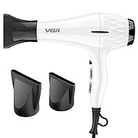 Фен для волосся 2200Вт + 2 насадки, V-413 / Фен з концентратором / Фен для сушки волосся / Фен для укладання волосся