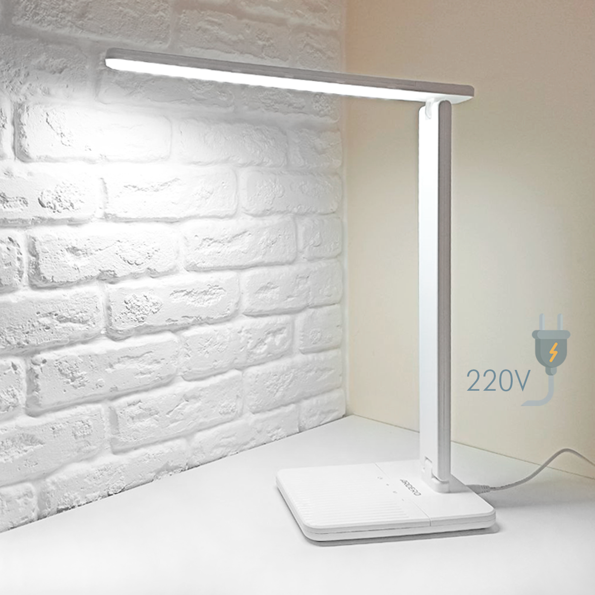 Світлодіодна настільна LED лампа Ardero DE1735 ARD 16W 2700К-6500K 1000Lm (Feron) 180х138х400мм потужна яскрава біла, фото 1