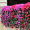 Штучні квіти для декору петунії виготовлені з бавовни стійкі до зносу та перепадів температур рожеві, фото 4