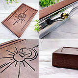 Велика дерев'яна чабань «Сонце і місяць» Мідь (54 × 31,5 см), фото 2