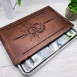 Велика дерев'яна чабань «Сонце і місяць» Мідь (54 × 31,5 см), фото 4