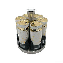 Набір баночок для спецій 6 шт 120 мл карусель для зберігання спецій HP-1332