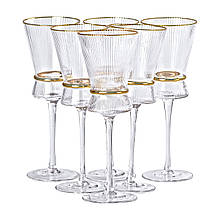 Набір з 6 келихів з високими тонкими ніжками, 300 мл, для вина HP-16-7