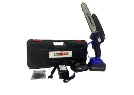 Акумуляторна ланцюгова пила-сучкоріз Вітязь АПЦ-20-8БЩ для саду, Маленька пила (2 АКБ, 2 ланцюги), фото 1