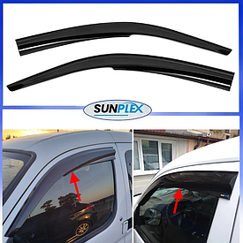 Дефлектори вікон, вітровики на Peugeot Partner I 1996-2008 (скотч) Sunplex