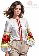 Заготовка сорочки жіночої габардин непошита вишиванка під вишивку бісером 1010-0209