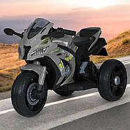 Дитячий мотоцикл M 5806 на акумуляторі, м'яке сидіння, фото 2