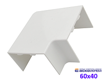 Кут плоский 60x40 мм для короба