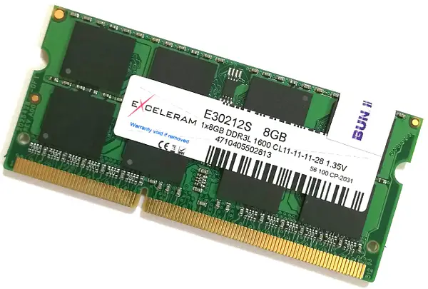 Оперативна пам'ять Exceleram 8GB DDR3L 2400MHz SO-DIMM (E30212S), фото 1