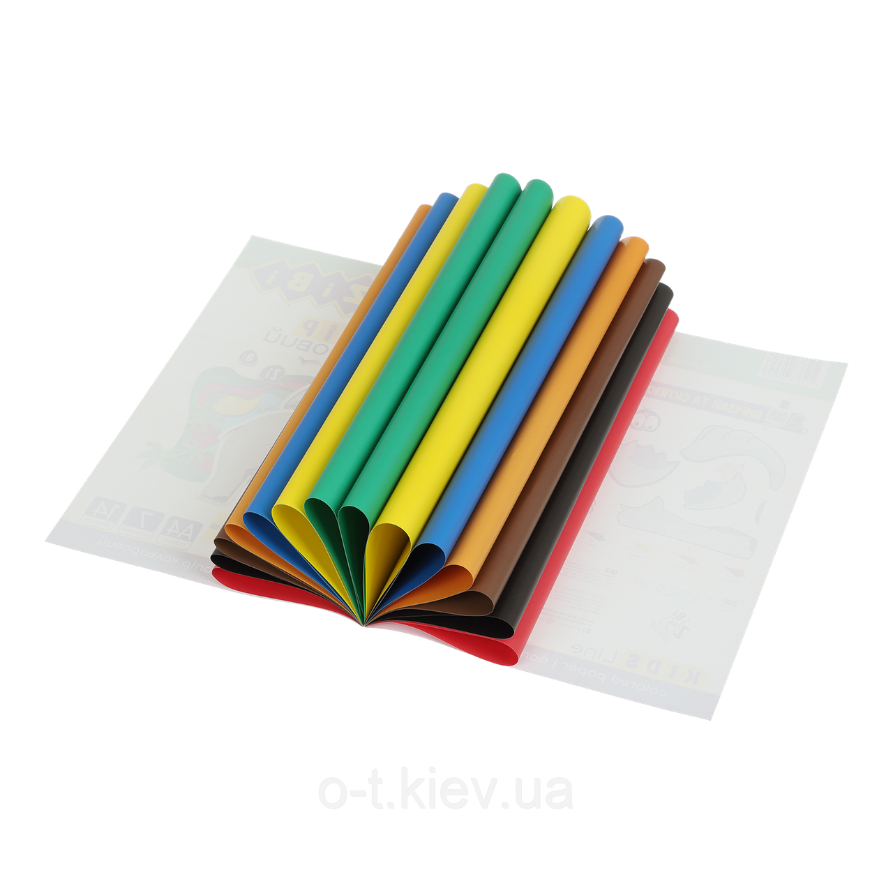 Набір двостороннього кольорового паперу А4, 14 аркушів: 7 кольорів
