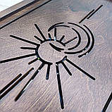 Велика дерев'яна чабань «Сонце і місяць» Шоколад (54 × 31,5 см), фото 7