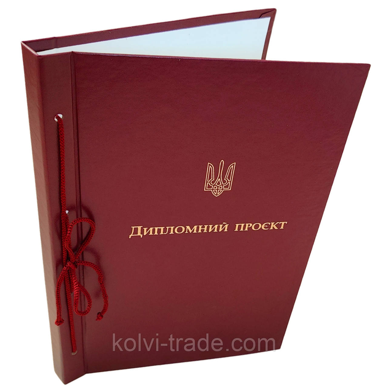 Папка для твер. палітурки “Дипломний проект” 215×305 бордова (20мм) (уп.5шт)