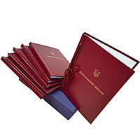 Папка "Дипломний проект" для тв. палітурки 215×305 бордова (20мм) (1 шт)