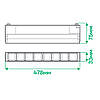 Трековий поворотний світильник Ardero AL120F 20Вт 4000K чорний лінійний 220В 1700Lm LED 281*33*75 мм, фото 3