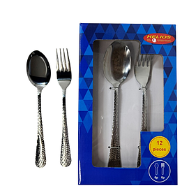 Набір столових приладів Helios 12 предметів з нержавіючої сталі 6 ложок і 6 вилок BC-76