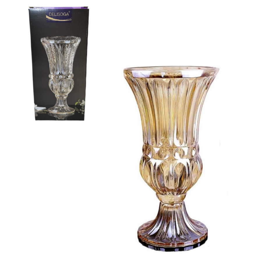 Скляна ваза "Антік Амбер" 296 мм Helios 6350, фото 1