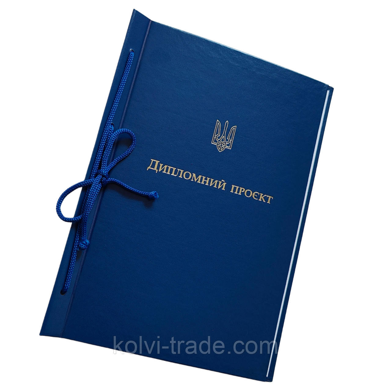 Папка "Дипломний проект" для тв. палітурки 215×305 синя (20мм) (уп.5шт)