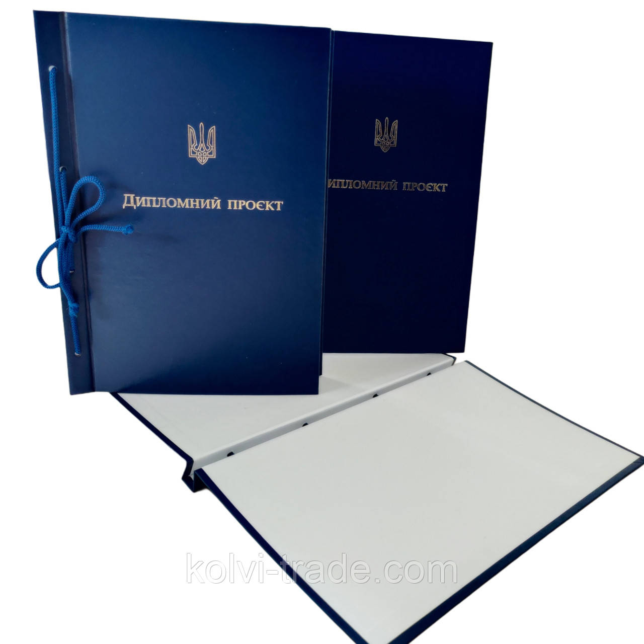 Обкладинка для твер. палітурки “Дипломний проект” синя 215×305 (20мм) (1 шт)