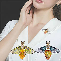 Брошка "Бджілка сині крила" для жінок, елегантна брошка для костюма, брошка, інтер'єр